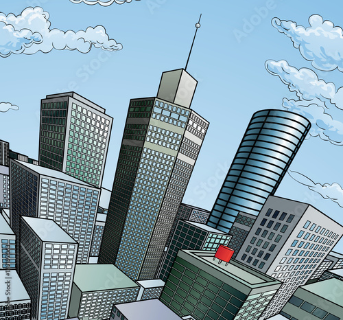 City Buildings Background