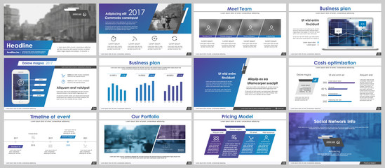 Wall Mural - elements for infographics and presentation templates.