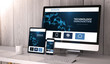 © MclittleStock - devices responsive on workspace innovative website