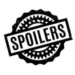 Spoilers rubber stamp. Grunge design with dust scratches. Effects can be easily removed for a clean, crisp look. Color is easily changed.