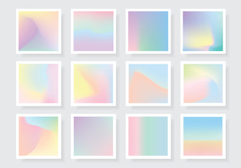 Wall Mural - colorful light vivid holographic gradient backgrounds collection