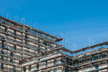 Wall Mural - building construction site with scaffolding