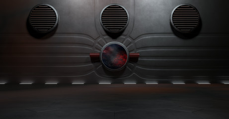 Wall Mural - Space environment, ready for comp of your characters.3D rendering