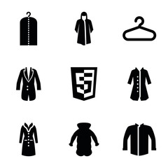 Sticker - Set of 9 coat filled icons