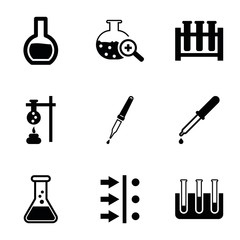 Poster - Set of 9 experiment filled icons