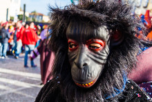 Gorilla Mask At Carnival Parade