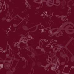 Wall Mural - music background notes