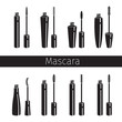 Mascara Set, Monochrome, Makeup, Accessories, Equipment, Beauty, Facial, Fashion