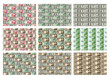 Set of 9 rectangle  money pattern for design