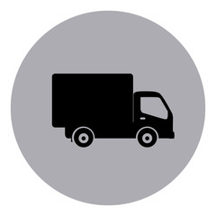 Poster - blue symbol delivery car icon, vector illustraction design image