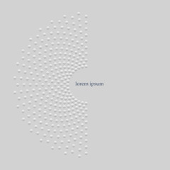 Wall Mural - 3d abstract dotted half circle background