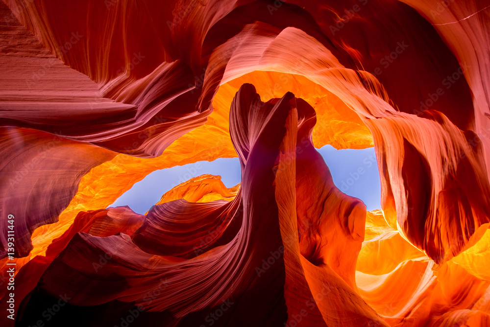 Antelope Canyon natural rock formation - obrazy, fototapety, plakaty 