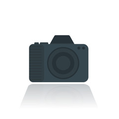 Canvas Print - camera icon, pictogram in flat style on white