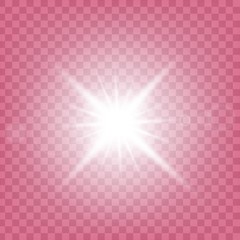 Wall Mural - Creative concept Vector set of glow light effect stars bursts with sparkles isolated on black background. For illustration template art design, banner for Christmas celebrate, magic flash energy ray.
