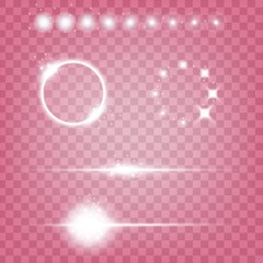 Wall Mural - Creative concept Vector set of glow light effect stars bursts with sparkles isolated on black background. For illustration template art design, banner for Christmas celebrate, magic flash energy ray.