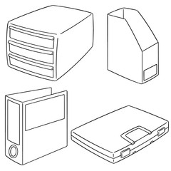 Sticker - vector set of document storage