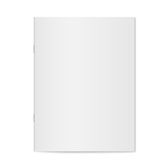 Poster - Vector mock up of booklet isolated. Closed vertical magazine, brochure or notebook template on white background. 3d illustration.