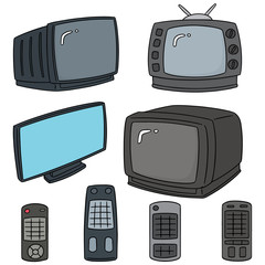 Sticker - vector set of television