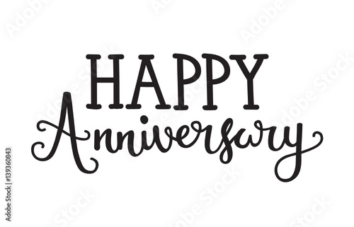 Happy Anniversary Hand Lettering Icon This Stock Vector And Happy Anniversary Hand Lettering Icon