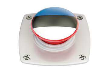 Wall Mural - Estonia flag push button, 3D rendering