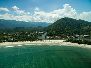 Wall Mural - Aerial View of Barra do Una Beach, Sao Paulo, Brazil