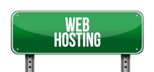 Web hosting street sign concept