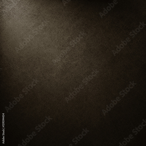 Dark Brown Background With Luxury Abstract Corner Light Or Shining