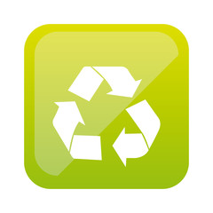 Poster - color square with recycling icon vector illustration