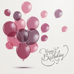 Wall Mural - Vector Illustration of a Happy Birthday Greeting Card Design