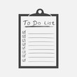 © Lysenko.A - To do list icon with hand drawn text. Checklist, task list vector illustration in flat style on white background.