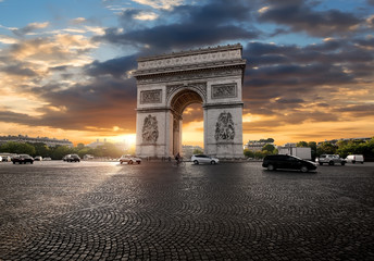 Wall Mural - triumphal arch and clouds