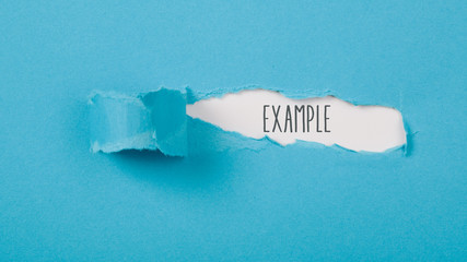example message on paper torn ripped opening
