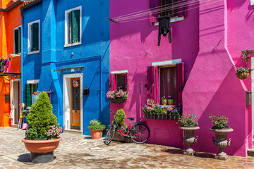 Wall Mural - Colorful houses of Burano.