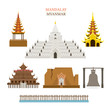 Mandalay, Myanmar, Architecture Building Landmarks, Objects, Travel and Tourist Attraction