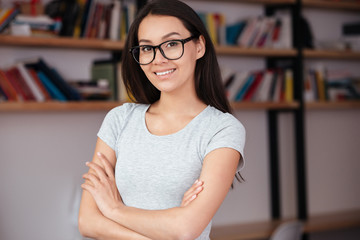 Sticker - Caucasian amazing woman with arms crossed