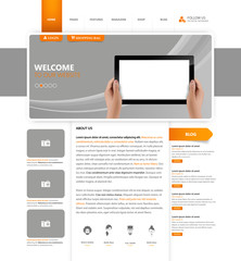 Wall Mural - corporate website template in vector format.