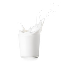Glass Of Milk With Splash 