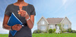 © grinny - African-American realtor woman with key.