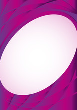 Abstract Violet Background With Waves And A White Oval In The Middle To Place Texts. Size A4 - 21cm X 30cm - Vector Image