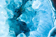 cross section slice detail macro of a aquamarine color geode.Beautiful natural crystals gemstone. Extreme close up macro shot.