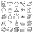 laundry service icons. Vector illustrations.