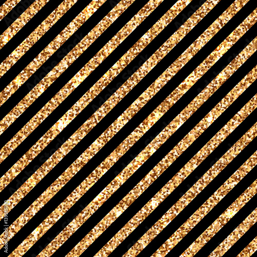 Fashion Shiny Seamless Pattern With Black And Gold Glitter