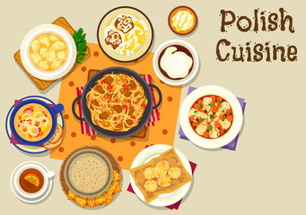 Canvas Print - Polish cuisine lunch icon for menu design