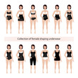 Collection of female shaping underwear