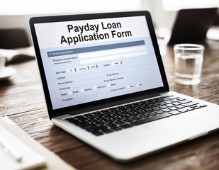 Wall Mural - payday loan application form concept