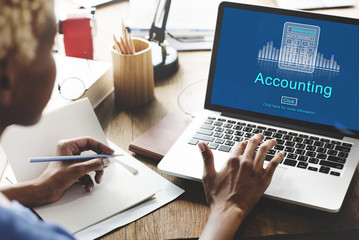 Poster - accounting business credit economy icon concept