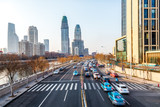 Fototapeta  - urban traffic view in modern city of China.