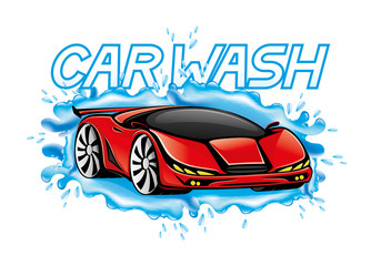 Sticker - Car wash.