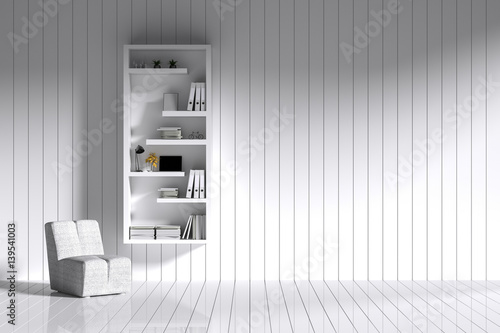3d Rendering Room Minimalist Interior Light And Shadow With