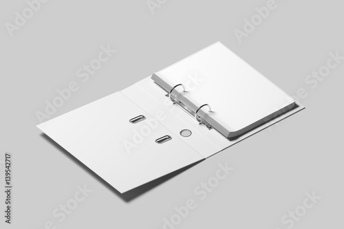 Blank White Opened Ring Binder Design Mockup 3d Rendering Self Binder Mock Up With Stack Of Paper Office Supply Cardboard Folder Branding Presentation Desk Lever Arch File Cover Template Wall Mural Alexandr
